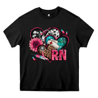 Black rn registered nurse hearts Heavy Core Tee - Jasminsmagicworld