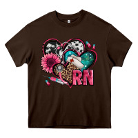 Chocolate Brown rn registered nurse hearts Heavy Core Tee - Jasminsmagicworld