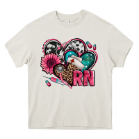 Cream rn registered nurse hearts Heavy Core Tee - Jasminsmagicworld
