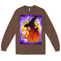 Chestnut witch with crystal ball air freshener Long Sleeve Tee - BundleAndBundleShop