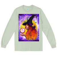 Matcha witch with crystal ball air freshener Long Sleeve Tee - BundleAndBundleShop