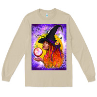 Mushroom witch with crystal ball air freshener Long Sleeve Tee - BundleAndBundleShop