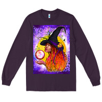 Plum witch with crystal ball air freshener Long Sleeve Tee - BundleAndBundleShop