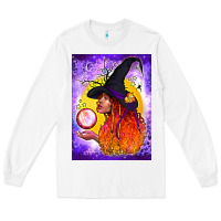 White witch with crystal ball air freshener Long Sleeve Tee - BundleAndBundleShop