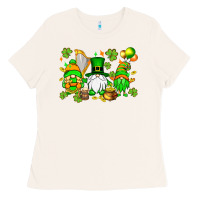 Bone St. Patrick's Day gnomes Ladies Tee - OliviaCreatesArt