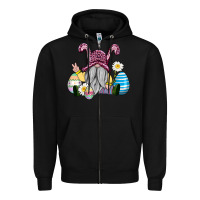 Black easter gnome with eggs Zipper Hoodie - AdoDesignShop