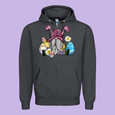 Easter Gnome With Eggs Zipper Hoodie Designed By Adodesignshop