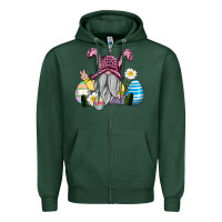 Sports Green easter gnome with eggs Zipper Hoodie - AdoDesignShop
