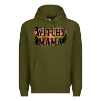 Army Green witchy mama Premium Hoodie - RacoonDesign