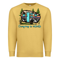 Antique Gold camping is intents Premium Sweatshirt - JahusDesignShop