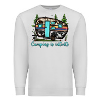 Dove Grey camping is intents Premium Sweatshirt - JahusDesignShop