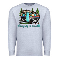 Heather Grey camping is intents Premium Sweatshirt - JahusDesignShop