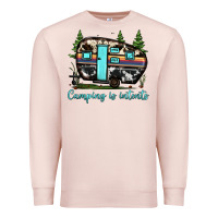 Pale Pink camping is intents Premium Sweatshirt - JahusDesignShop