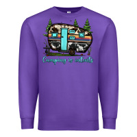 Purple camping is intents Premium Sweatshirt - JahusDesignShop