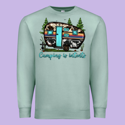 Camping Is Intents Premium Sweatshirt Designed By Jahusdesignshop