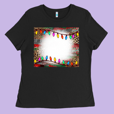 Christmas Bleach Effect Tumler Ladies Tee Designed By Cowcowdesign