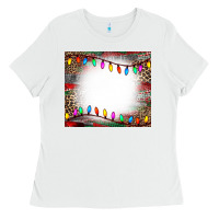 White christmas bleach effect tumler Ladies Tee - CowCowDesign