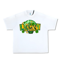 White St. Patrick's Day lucky Urban Heavy Tee - FaDigitalArtStudio