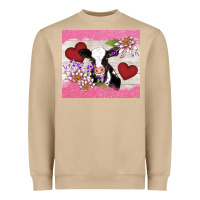 Mushroom lotus heart cow valentine Heavyweight Sweatshirt - AdoDesignShop