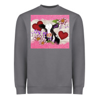 Storm lotus heart cow valentine Heavyweight Sweatshirt - AdoDesignShop