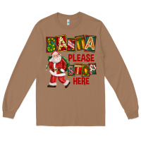 Toasted Coconut Santa Please Stop Here Long Sleeve Tee - FaDigitalArtStudio
