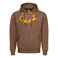 Chestnut nacho Zipper Hoodie - AdoDesignShop