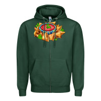 Sports Green nacho Zipper Hoodie - AdoDesignShop