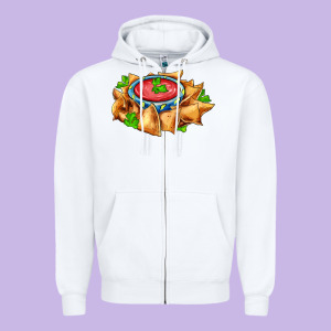 Nacho Zipper Hoodie Designed By Adodesignshop