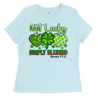 St. Patrick's Not Lucky Simply Blessed Ladies Tee | Teevron