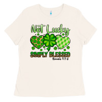 Bone St. Patrick's Not lucky simply blessed Ladies Tee - OliviaCreatesArt