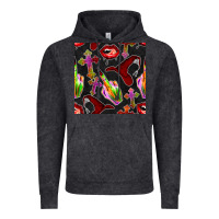 Vintage Black halloween bad witch seamless pattern Vintage Hoodie - BundleAndBundleShop