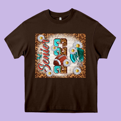 Senior 2023 Football Heavy Core Tee Designed By Tumblerdesignbyshophia