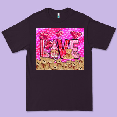 Love Gnome With Bear Tumbler Valentine's Day Premium Tee Designed By Howdyjamesfarm