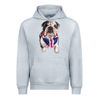 Heather Grey English Dog Urban Hoodie - RanaPortraitStore