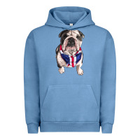 Pigment Pebble Blue English Dog Urban Hoodie - RanaPortraitStore