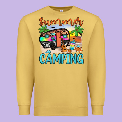 Summer Camping Premium Sweatshirt Designed By Jahusdesignshop