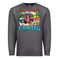 Charcoal Heather summer camping Premium Sweatshirt - JahusDesignShop