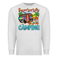 Oatmeal Heather summer camping Premium Sweatshirt - JahusDesignShop