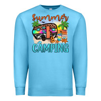 Ocean Blue summer camping Premium Sweatshirt - JahusDesignShop