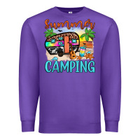 Purple summer camping Premium Sweatshirt - JahusDesignShop