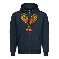Navy mexican maracas Zipper Hoodie - AdoDesignShop