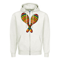 Oatmeal Heather mexican maracas Zipper Hoodie - AdoDesignShop