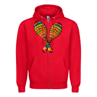 Red mexican maracas Zipper Hoodie - AdoDesignShop