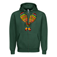 Sports Green mexican maracas Zipper Hoodie - AdoDesignShop