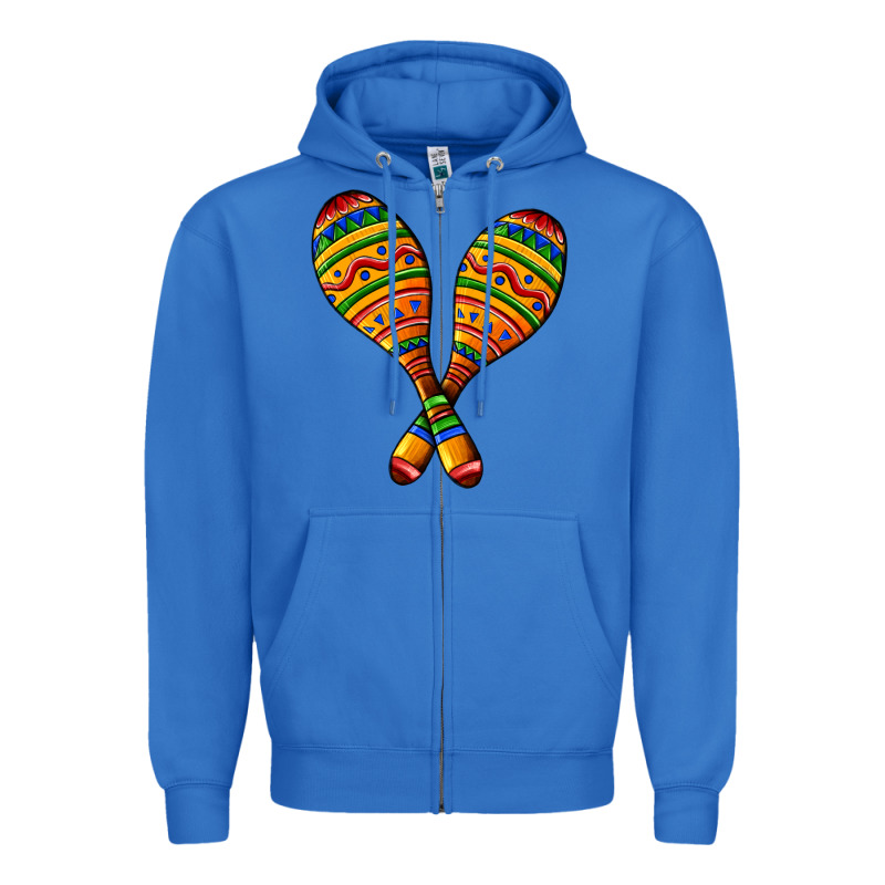 Mexican Maracas Zipper Hoodie by AdoDesignShop | Teevron