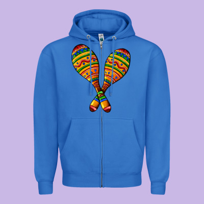 Mexican Maracas Zipper Hoodie Designed By Adodesignshop