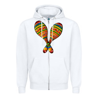 White mexican maracas Zipper Hoodie - AdoDesignShop