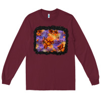 Burgundy halloween pumpkin and leopard background Long Sleeve Tee - BundleAndBundleShop