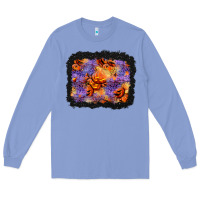 Colony Blue halloween pumpkin and leopard background Long Sleeve Tee - BundleAndBundleShop