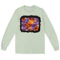 Matcha halloween pumpkin and leopard background Long Sleeve Tee - BundleAndBundleShop